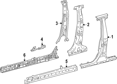 Center Pillar & Rocker for 2025 Toyota Prius #0