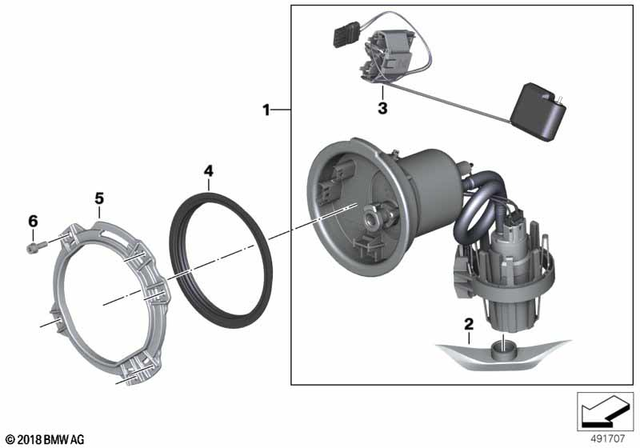 16148393577 - Fuel Supply: Fuel Pump Assy -  for BMW-Motorrad Image