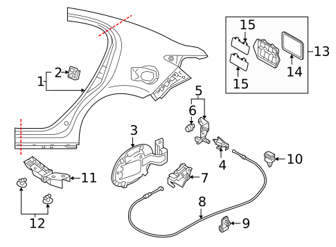 Quarter Panel & Components for 2016 Scion iA #0