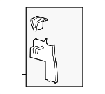 BK3Z61243W12BA - Body: Door Pillar Post Trim Set for Ford Image