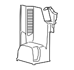 EK4Z6131112AB - Body: Body D-Pillar Trim Panel for Ford Image