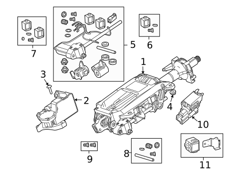 Steering Column Assembly for 2009 Jaguar XJR #0