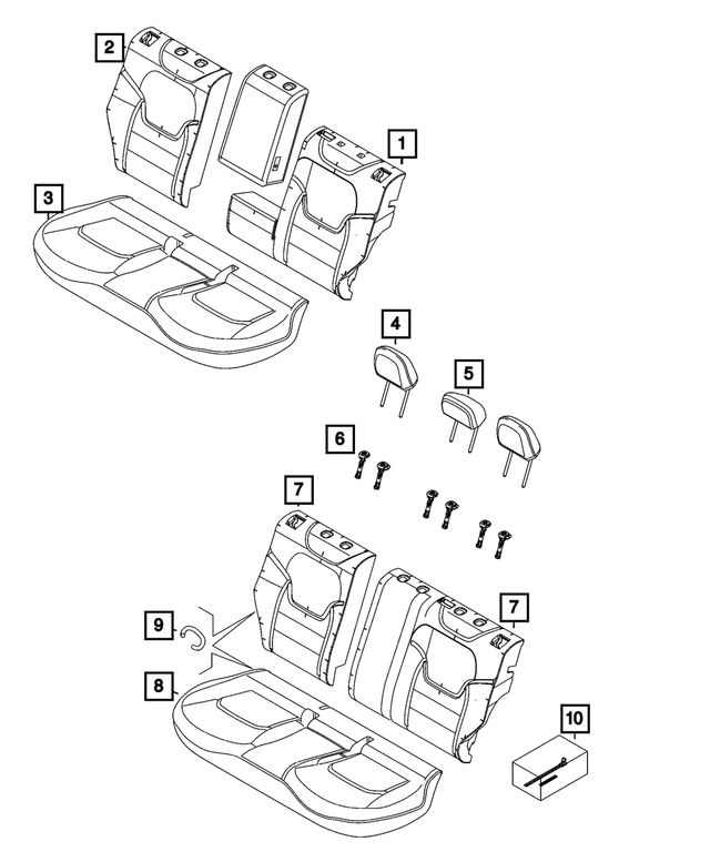 7SG16U0XAA - : Rear Headrest for Mopar Image