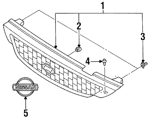Grille & Components for 1996 Nissan Maxima #0
