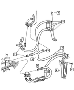 52125270AF - : POWER STEERING PRESSURE - LINE 52125270AF for Dodge: Nitro | Jeep: Liberty Image