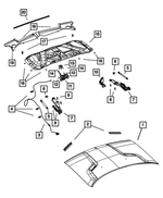 68054456AC - Body Sheet Metal Except Doors: Hood for Mopar Image