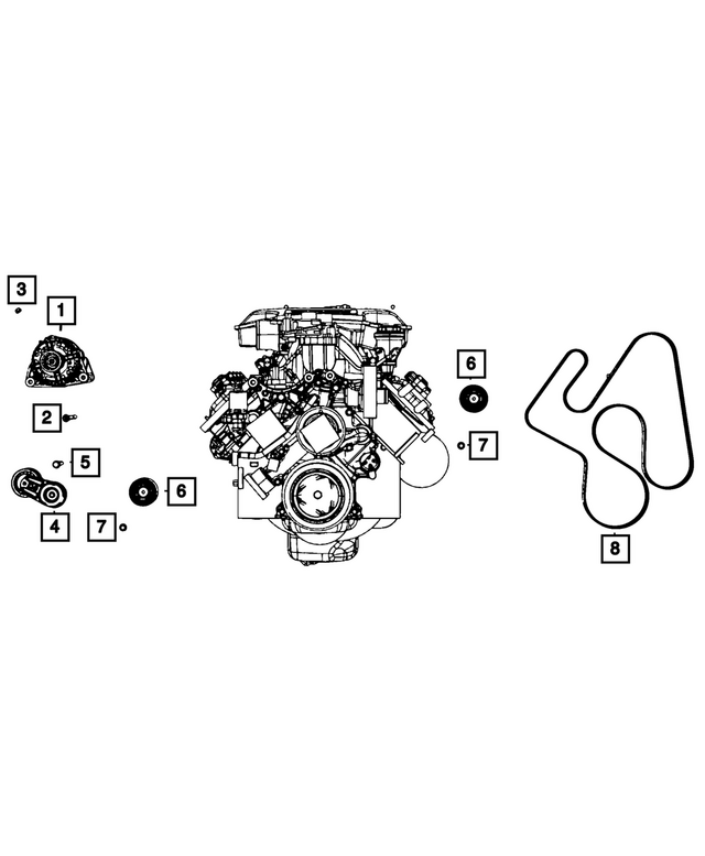 « 6504344 – Electrical : Tête Hexagonale Vis Et Rondelle pour Mopar Image »
