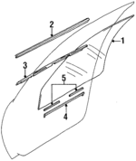 30013984 - Body: Door Glass for Chevrolet: Metro Image