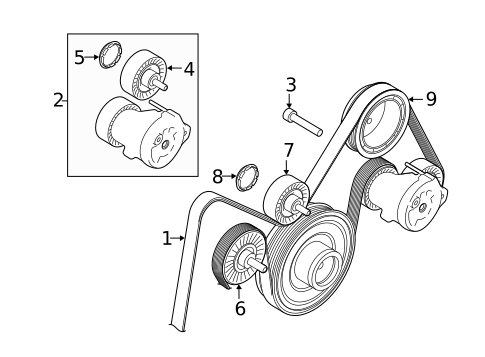 Belts & Pulleys for 2020 Jaguar E-Pace #0