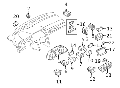 Cluster & Switches for 2009 Audi A6 Quattro #0