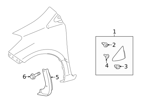 Exterior Trim - Fender for 2017 Toyota Yaris #0
