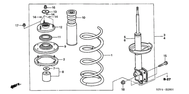 Front Shock Absorber (2) for 2006 Acura MDX #0