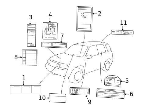 Information Labels for 2003 Suzuki Grand Vitara #0