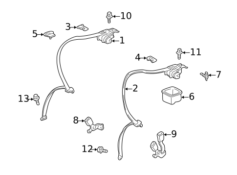Seat Belt for 1998 Lexus GS300 #0