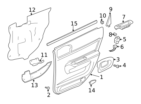 Rear Door for 2003 Chevrolet Impala #2