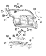 68201893AA - : Liftgate Striker for Mopar Image