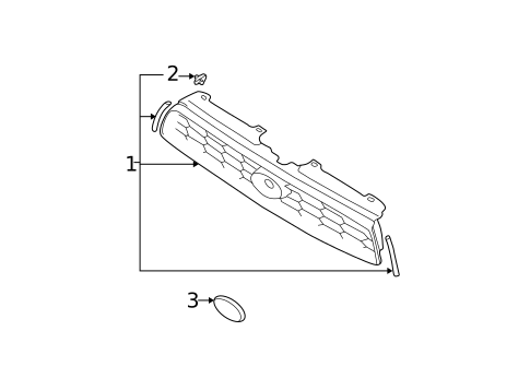 Grille & Components for 2003 Subaru Impreza #0