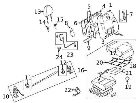 Front Seat Components for 2009 Subaru Legacy #3