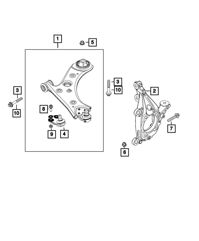 6511779AA - Front Suspension: Hex Flange Head Nut for Mopar Image