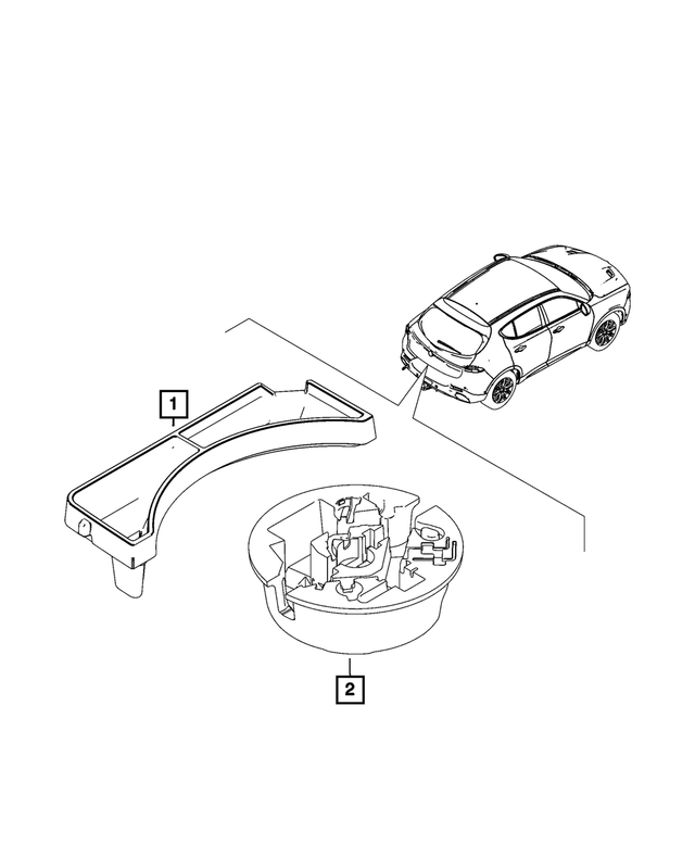 7MT65LXHAA - Interior Trim: Storage Bin, Left for Mopar Image