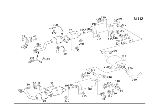 Exhaust System Used on Six-Cylinder Gasoline Vehicles for 2014 Mercedes-Benz G550 #0