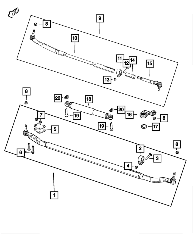 5154854AA - Steering: Tube Retaining Clamp for Mopar Image