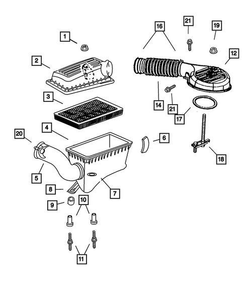 Air Cleaner for 2001 Dodge Durango #0