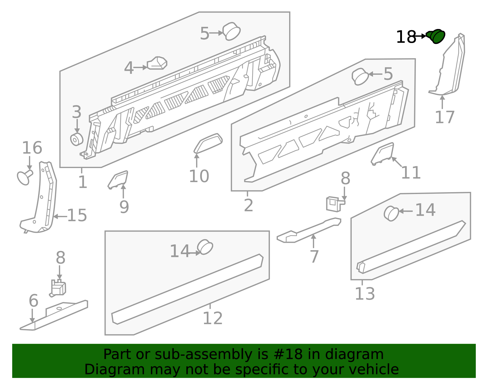 2016-2026 GM Rocker Panel Molding Clip 11547211 GM | GMPartsDirect.com
