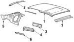 E6SZ6350202A - Body: Roof Panel for Ford: Thunderbird Image