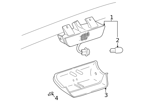 High Mounted Stop Lamp for 1997 Toyota RAV4 #0