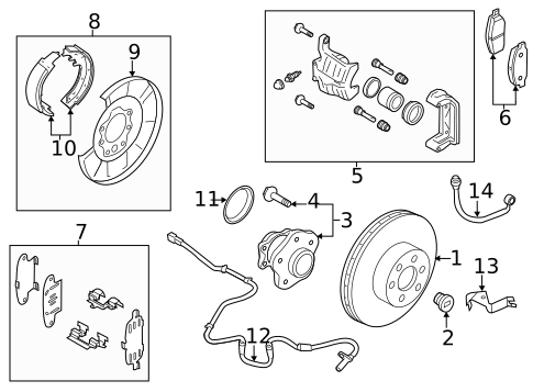 Rear Brakes for 2009 Nissan Murano #1