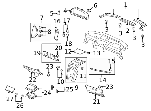 Instrument Panel Components for 2009 Pontiac G8 #0