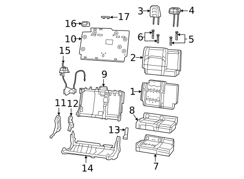 Rear Seat Components for 2025 Jeep Gladiator #2
