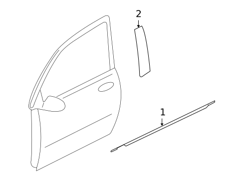 Exterior Trim - Front Door for 2007 Mitsubishi Outlander #0