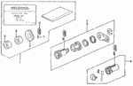 6721SH3415 - Electrical/Exhaust/Heater/Fuel: TUMBLER KIT, KEY CYLINDER for Honda Image