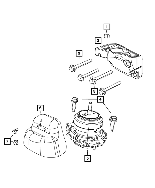 « 68275989AB – 3.0L Turbo Diesel; Engine : Support Du Moteur Bride, Côté Gauche pour Mopar Image »
