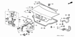 74815SZ3A01YE - Body/Air Conditioning: GARNISH, TRUNK CYLINDER *NH624P* (PREMIUM WHITE PEARL) for Acura Image