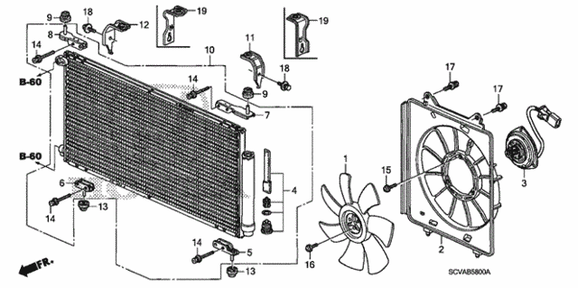 A/C Condenser for 2007 Honda Element #0