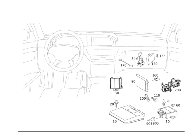 2215402301 - Electrical Equipment and Instruments: Control Unit, ABC&amp;reg; for Mercedes-Benz: 300S, CL550, CL600, CL63 AMG, CL65 AMG, S400, S600, S63 AMG Image image