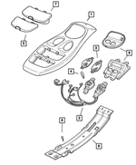 TK82TL2AA - Instrument Panel and Radios and Consoles: Overhead Console Housing for Mopar Image