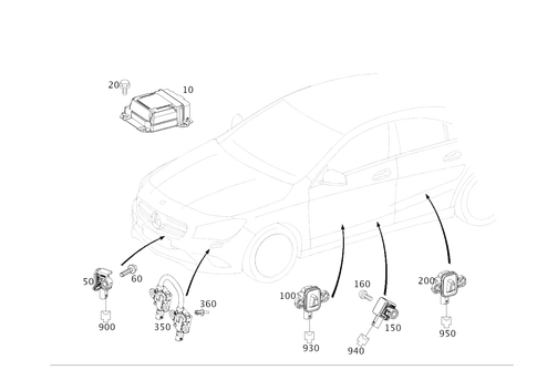 Belt Locking Retractor, Airbag and Sidebag for 2021 Mercedes-Benz CLA250 #0
