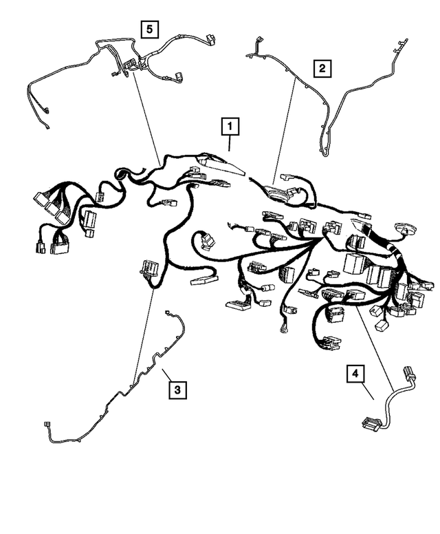 5061097AA - Air Conditioning &amp; Heater: A/c And Heater Wiring for Chrysler: 300 | Dodge: Charger, Magnum Image