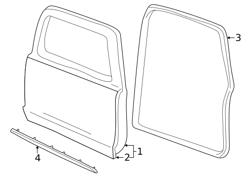 Door & Components for 2001 Ford Explorer Sport #0
