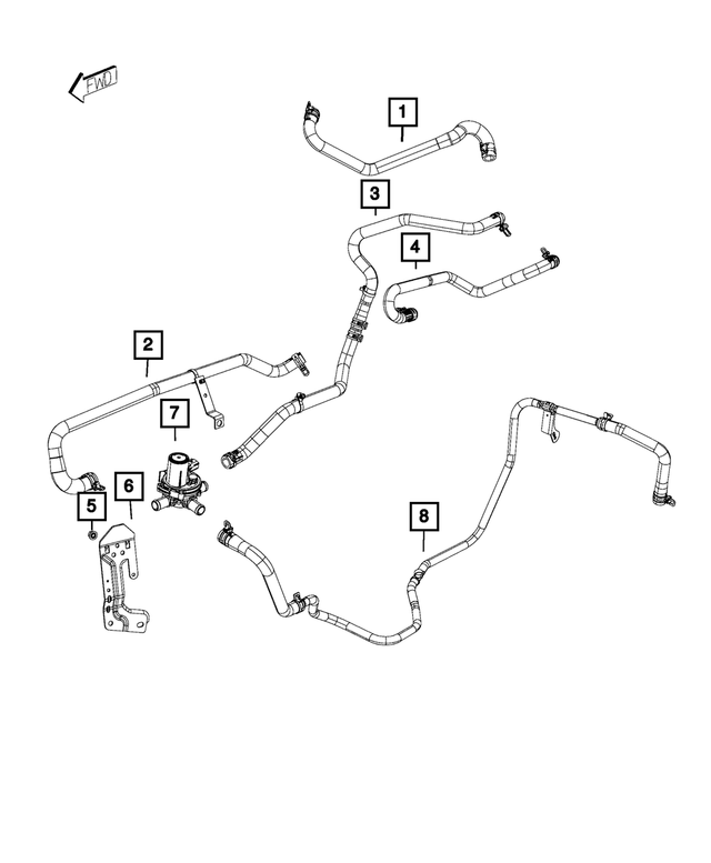 68043577AB - Air Conditioners and Heaters: Auxiliary Coolant Pump Bracket for Mopar Image