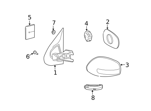 Outside Mirrors for 2002 Mercedes-Benz ML55 AMG #0