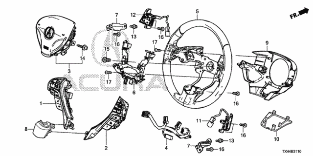 Steering Wheel (SRS) for 2016 Acura RDX #0