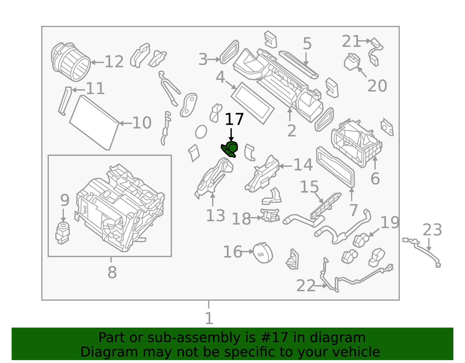 27726-3SG4A - Cabin Air Temperature Sensor Aspirator Tube 2018-2019 ...