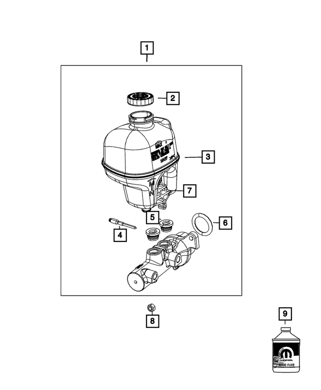 « 68398157AA – Brakes : Frein Maitre-cylindre pour Mopar Image »