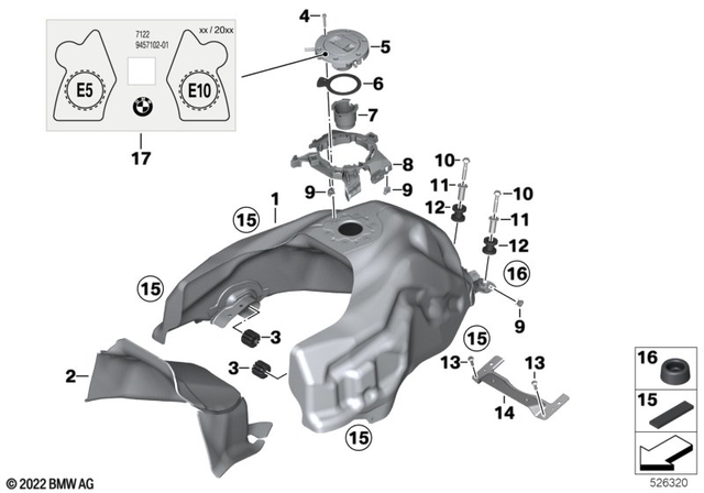 16118555258 - : Fuel Tank for BMW-Motorrad Image