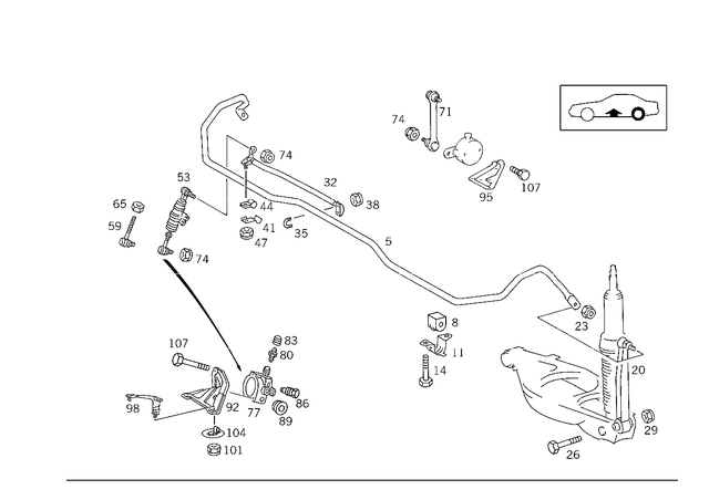 1293260265 - Springs, Suspension and Hydraulics: Torsion Bar for Mercedes-Benz: 300SL, 500SL, 600SL, SL320 Image image